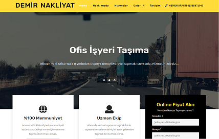 Demir Nakliyat Web Tasarım